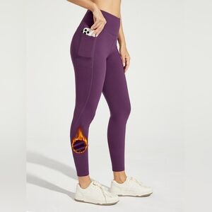 Willit - Women's Thermal Running Tights in Deep Purple - Size S  (NWT)